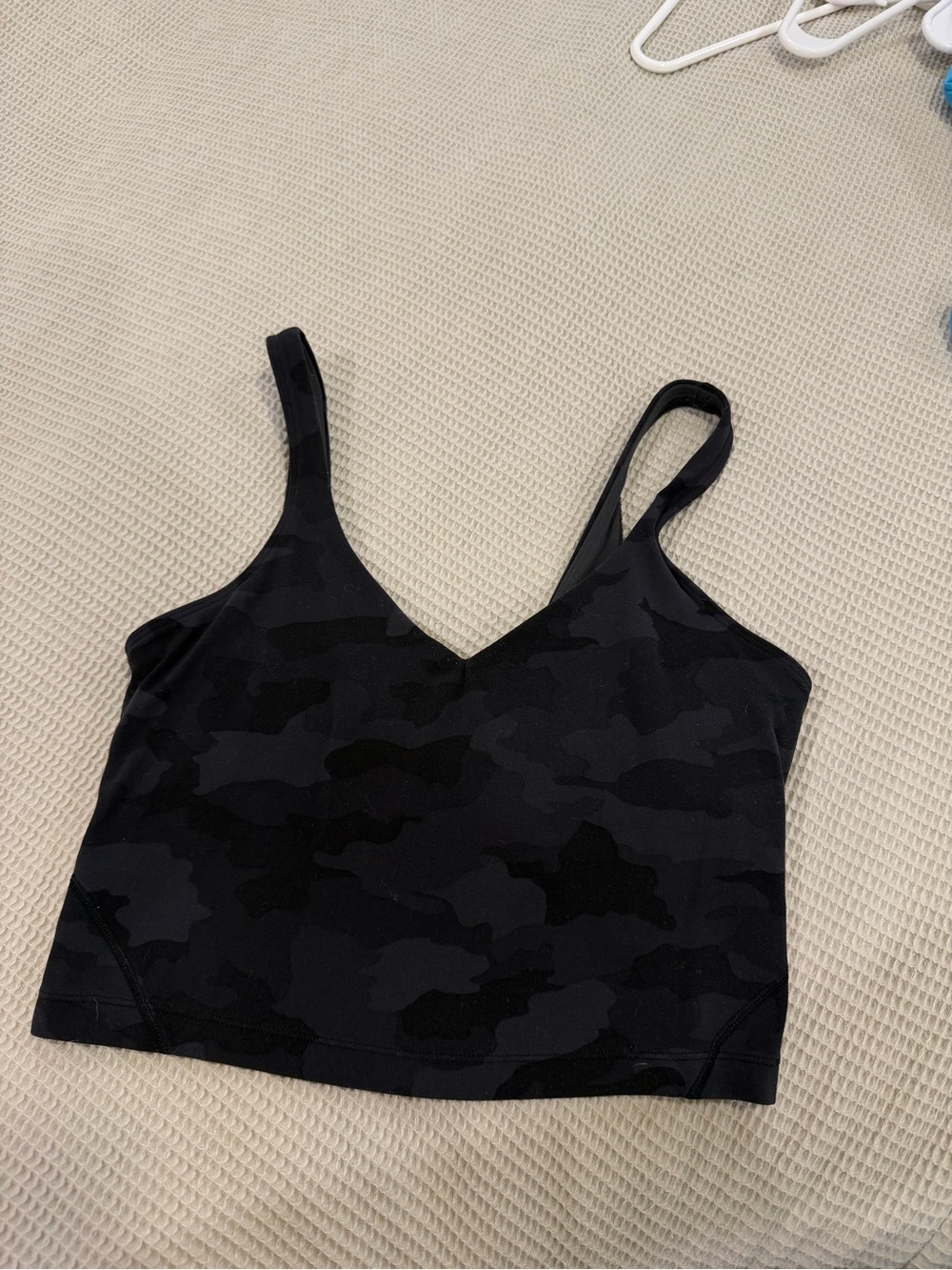 Lululemon Align Tank Black Camo V-Neck Cropped Tank Top